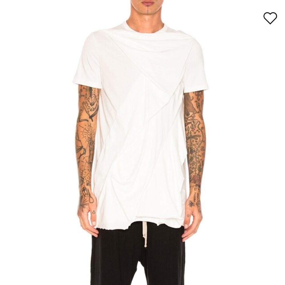 Rick Owens DRKSHDW Fw17 Top - Wreck Tee in Milk Sz S